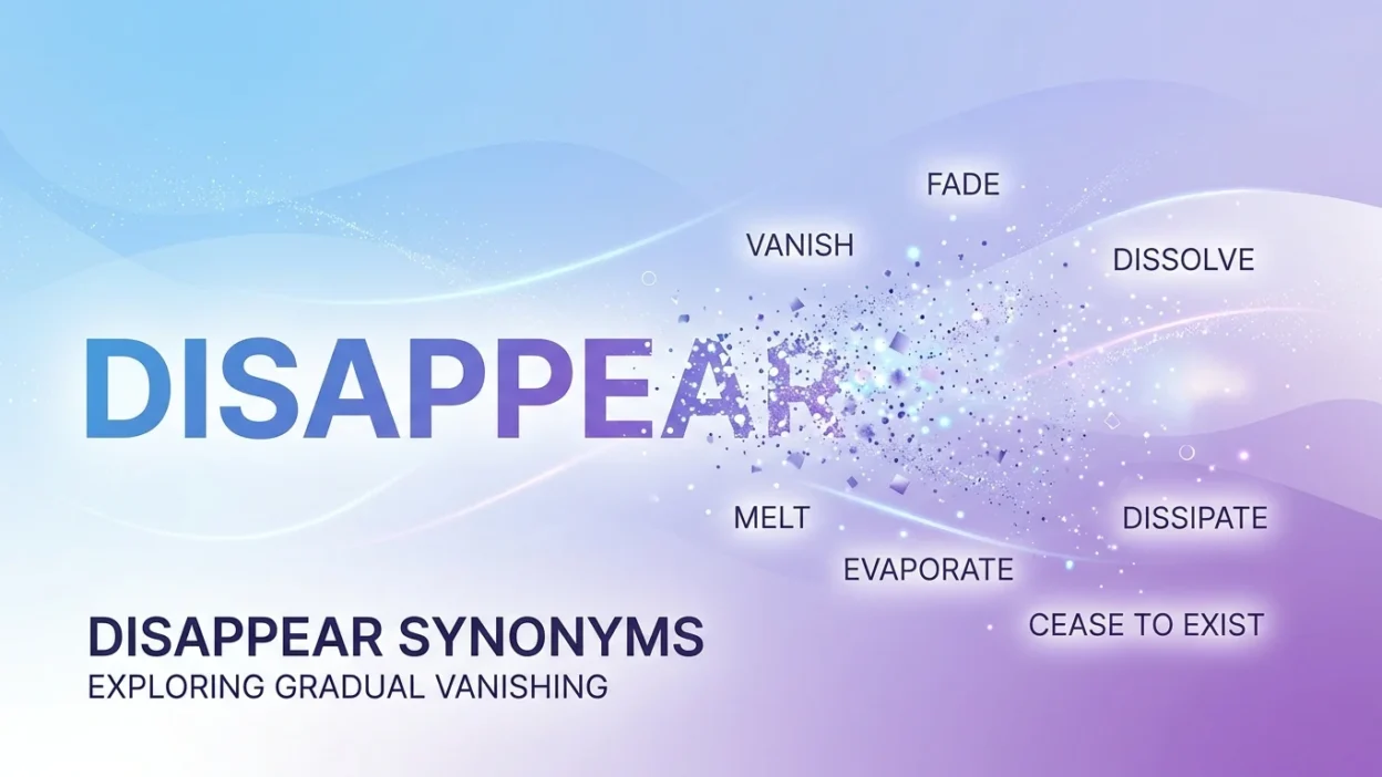 Disappear Synonyms